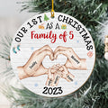 Our First Christmas - Personalized 1-layered Wood Ornament