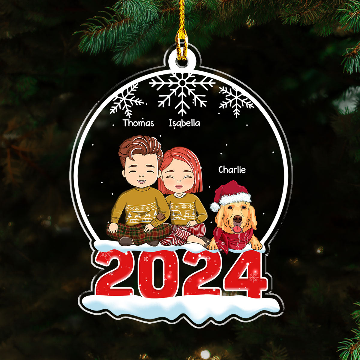 Snow Globe With Pet - Personalized Acrylic Ornament