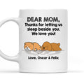 Custom Photo Mother's day Birthday Gifts For Cat Mom, Cat Lovers • Sleep Beside Pet 2 - Personalized Coffee Mug