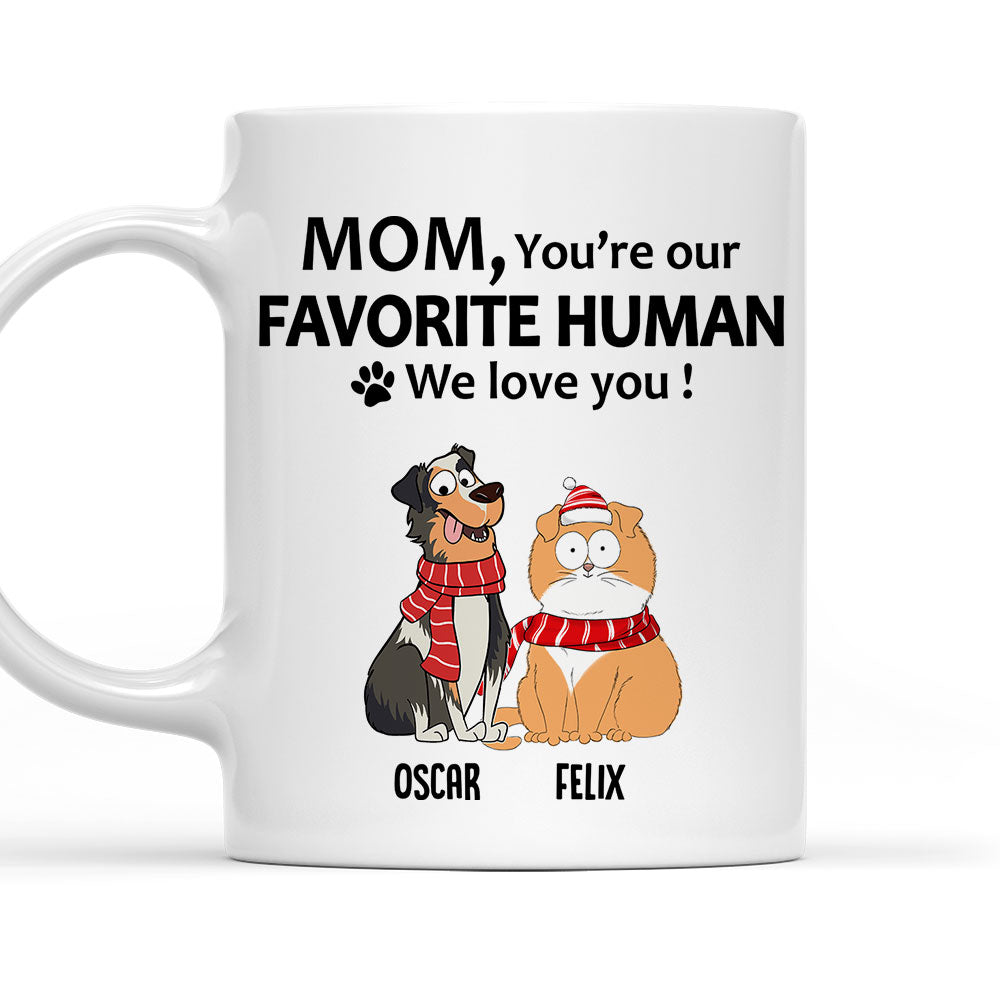 Custom Photo Mother's day Birthday Gifts For Cat Mom, Cat Lovers • To My Human - Personalized Coffee Mug