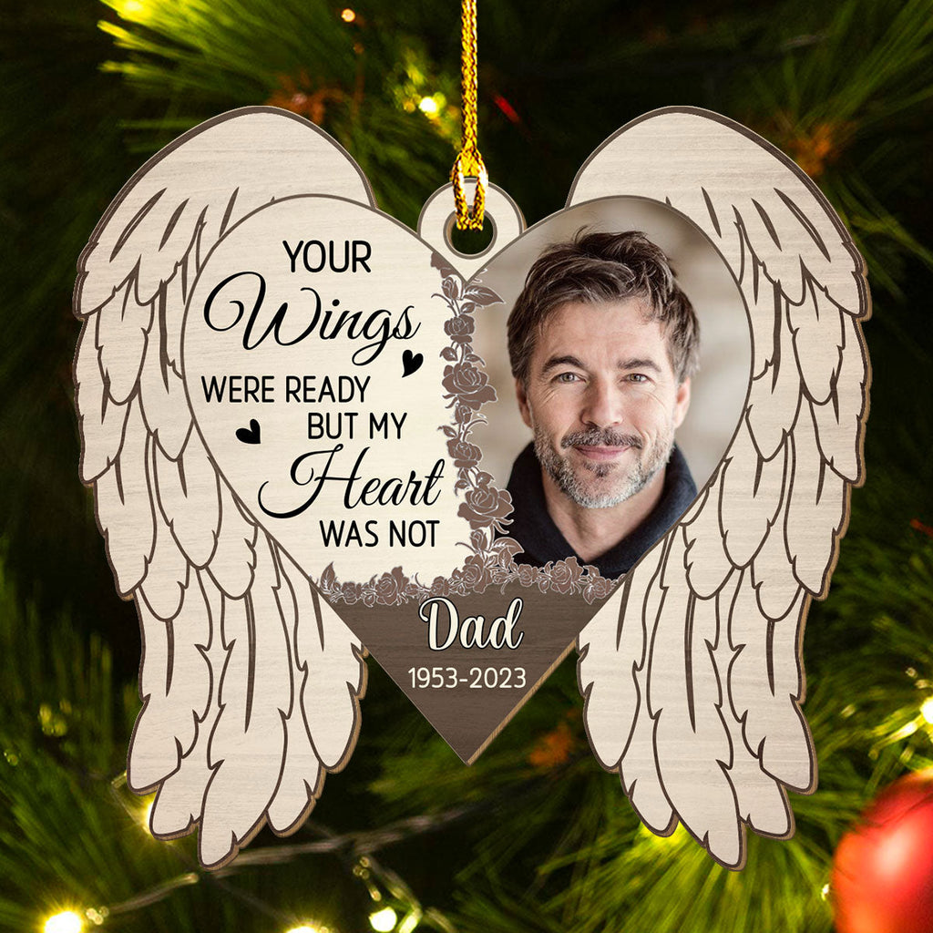 The Wings - Personalized 1-layered Wood Ornament