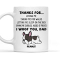 Custom Christmas Birthday Gifts For Dog Lovers • Thanks For Loving Me - Personalized Coffee Mug
