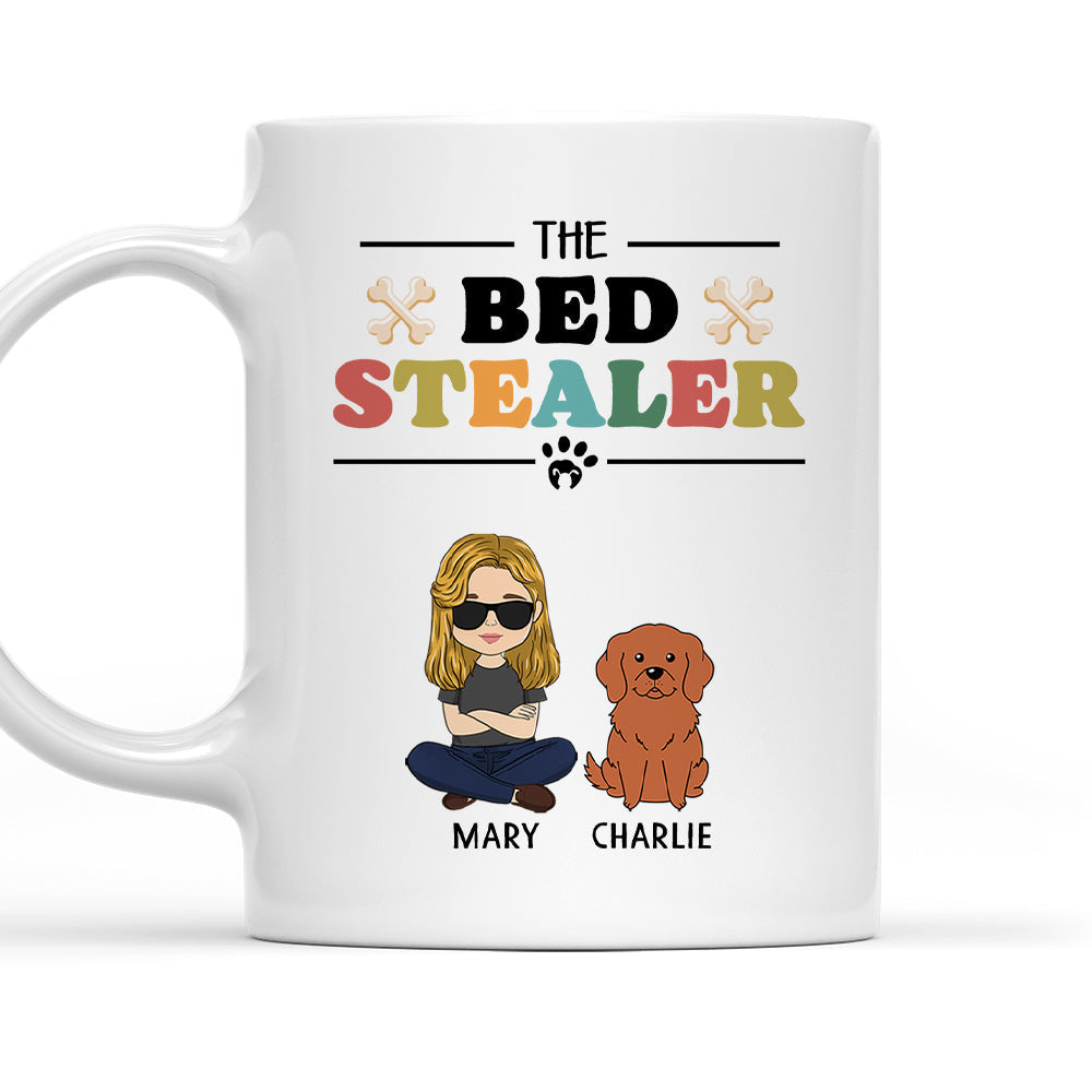 Custom Christmas Birthday Gifts For Dog Lovers • Bed Stealer - Personalized Coffee Mug