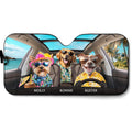 Custom Christmas Birthday Gifts Car Accessories for Dog Parents • Life Is Better With My Dog Summer - Personalized Car Sunshade