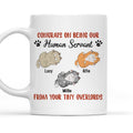 Custom Christmas Birthday Gifts For Cat Lovers • Being Our Human Servant - Personalized Coffee Mug