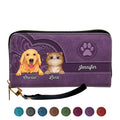 Cute Dogs And Cats Aesthetic Pattern - Personalized Leather Wallet