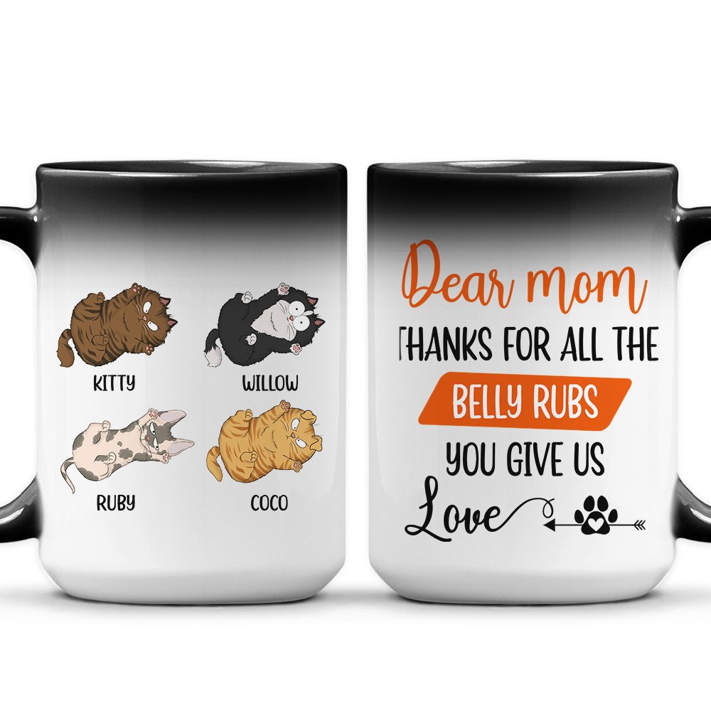 Custom Mother's day Birthday Gifts For Cat Mom, Cat Lovers • Thanks For All - Personalized Color Changing Mug