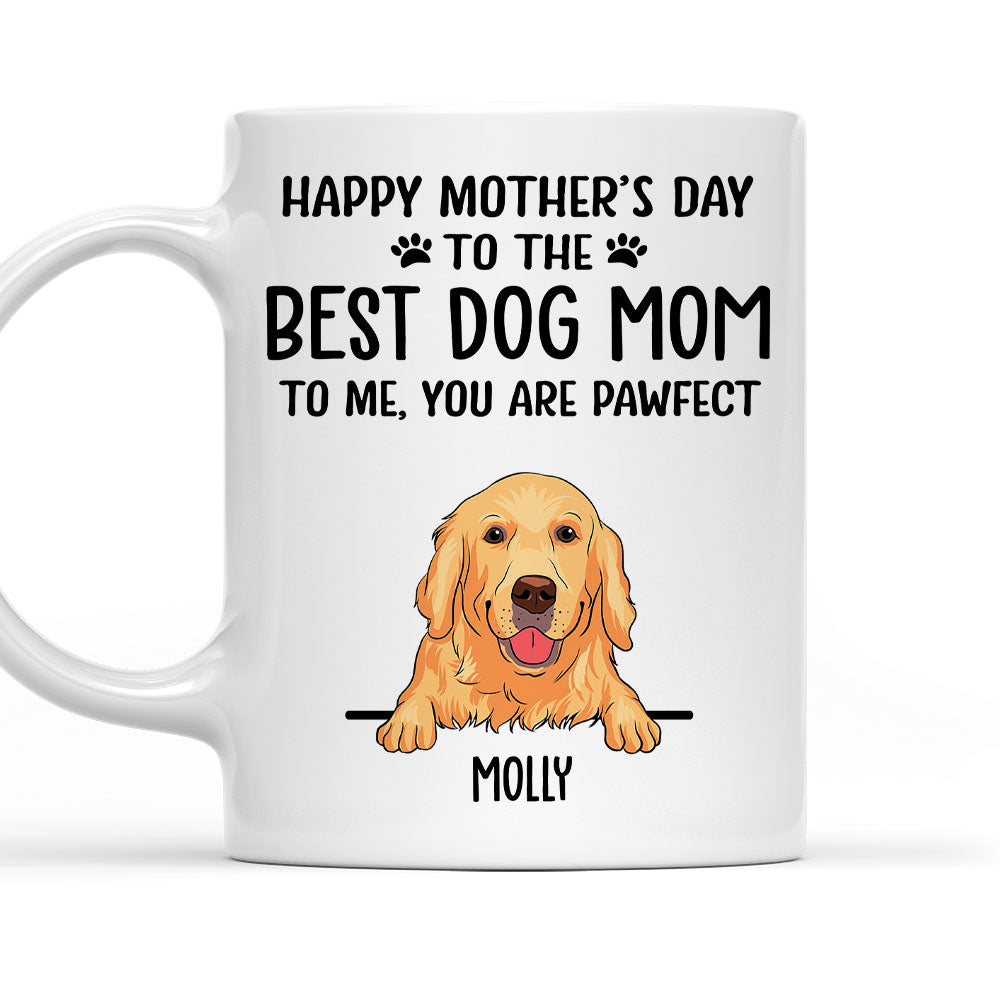Custom Photo Mother's day Birthday Gifts For Dog Mom, Dog Lovers • Best Dog Mom Dad Pawfect - Personalized Coffee Mug