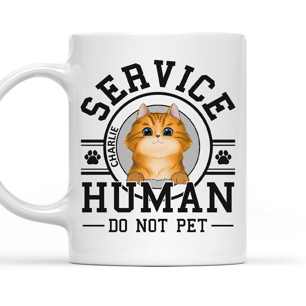 Custom Photo Mother's day Birthday Gifts For Cat Mom, Cat Lovers • Pet Service Human Logo - Personalized Coffee Mug