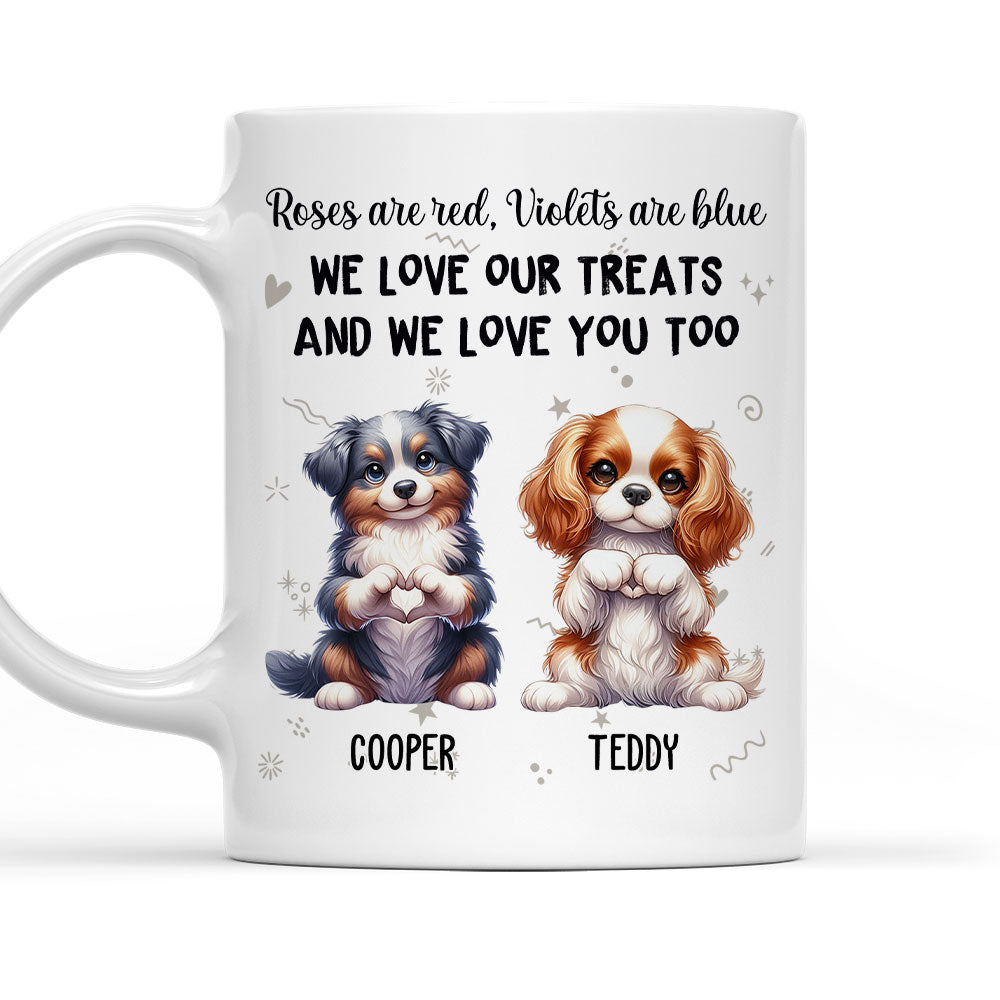 Custom Photo Mother's day Birthday Gifts For Dog Mom, Dog Lovers • Love Treats Love You - Personalized Coffee Mug