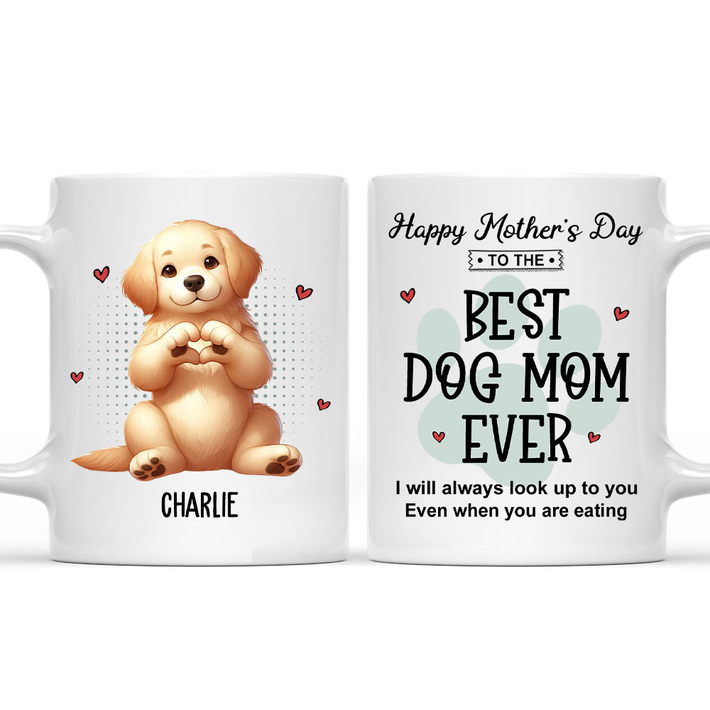 Custom Photo Christmas Birthday Gifts For Dog Lovers • Love You Even You Are Eating - Personalized Coffee Mug