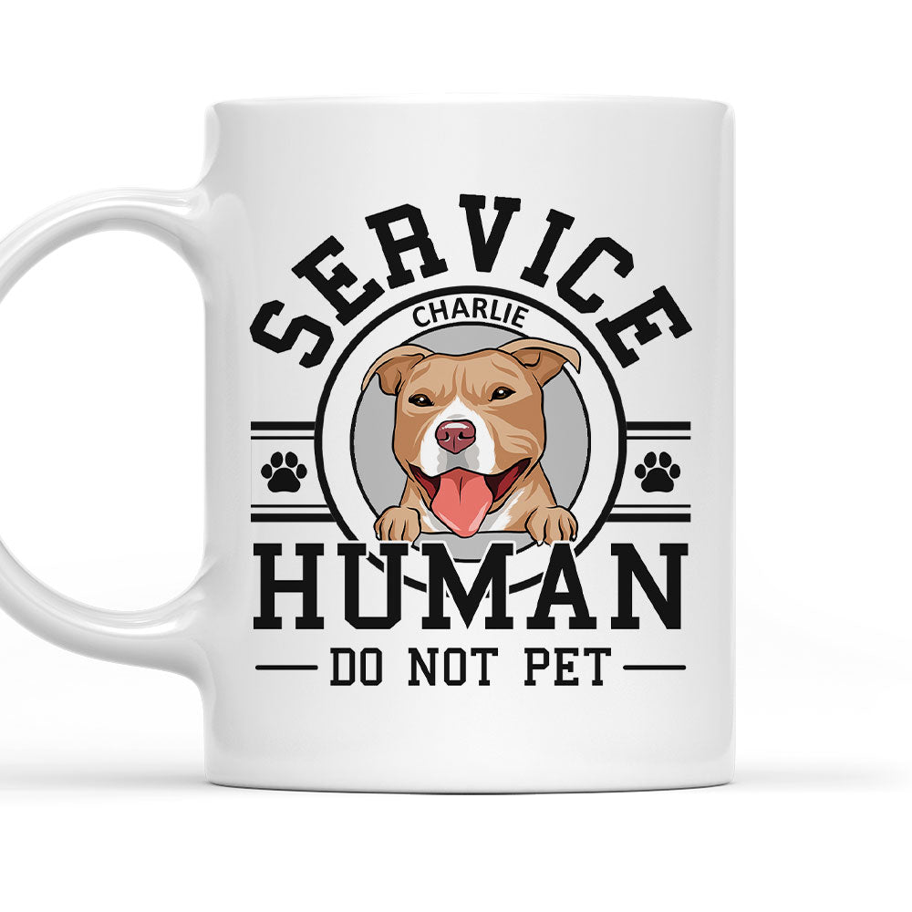 Custom Photo Christmas Birthday Gifts For Dog Lovers • Dogs Service Human Logo - Personalized Coffee Mug
