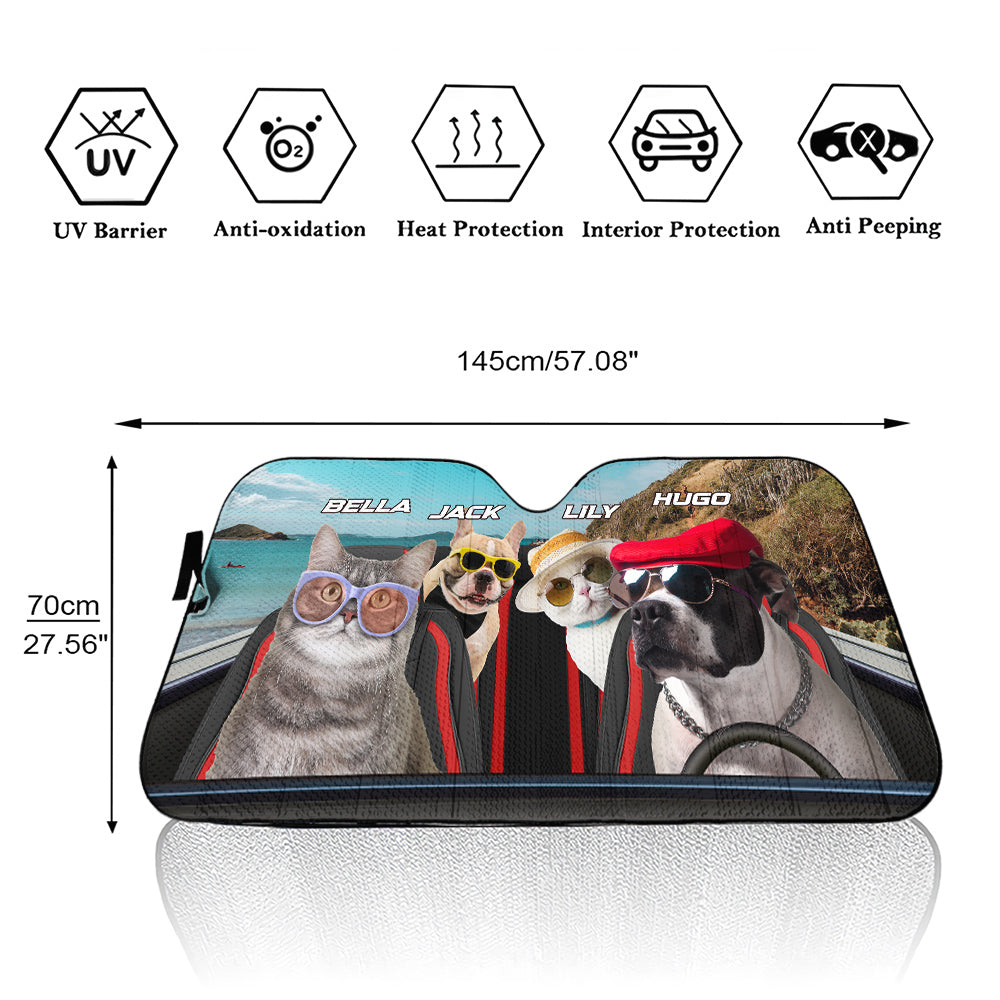 Photos Background - Personalized Car Sunshade