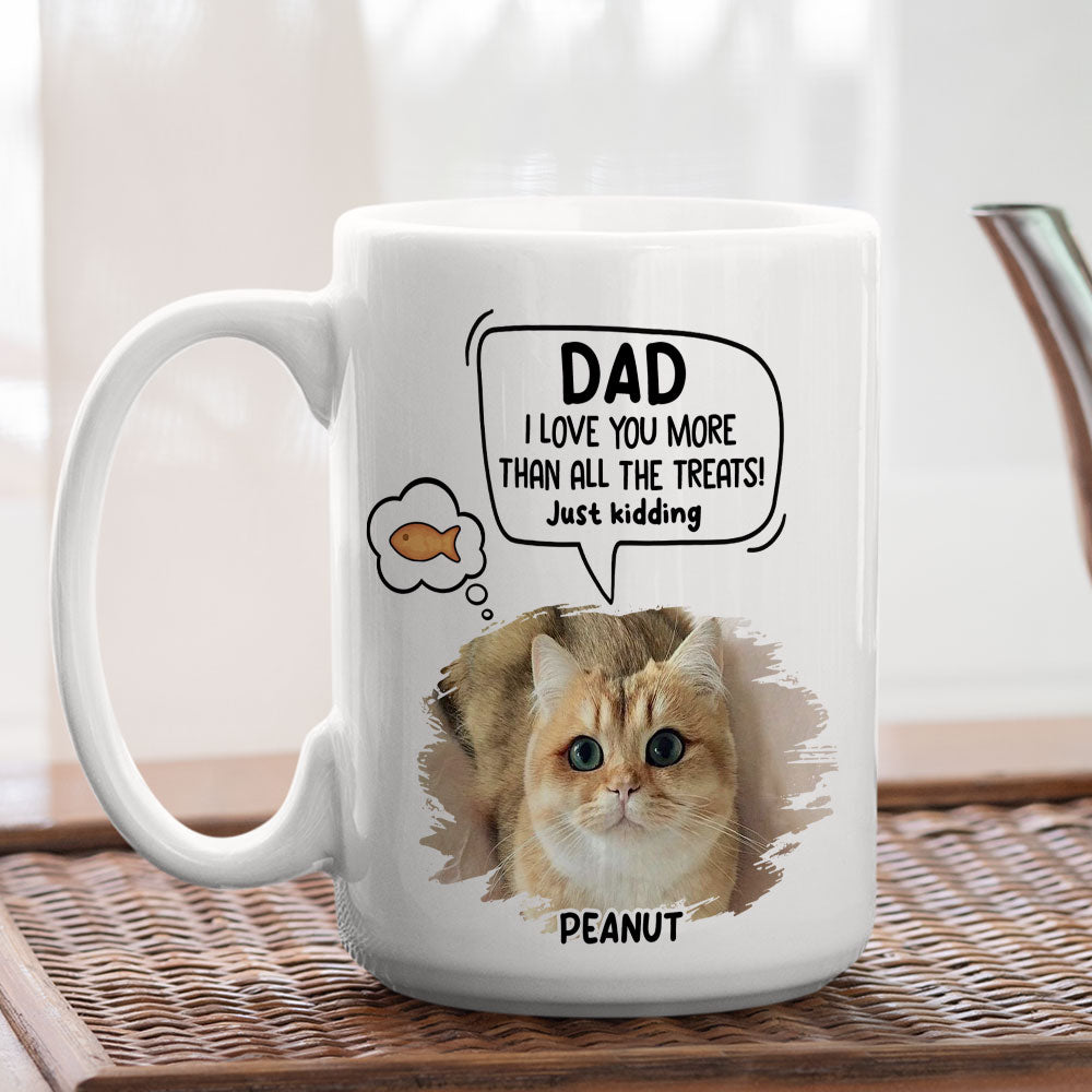 Custom Photo Mother's day Birthday Gifts For Cat Mom, Cat Lovers • Cat Just Kidding - Personalized Coffee Mug