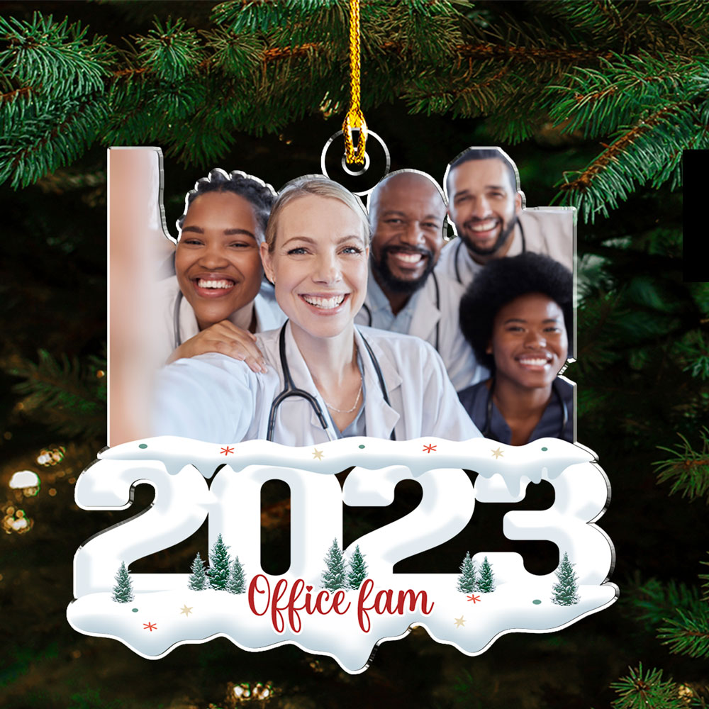 Photo Friends, Colleagues - Joy of Christmas 2023 - Personalized Acrylic Ornament