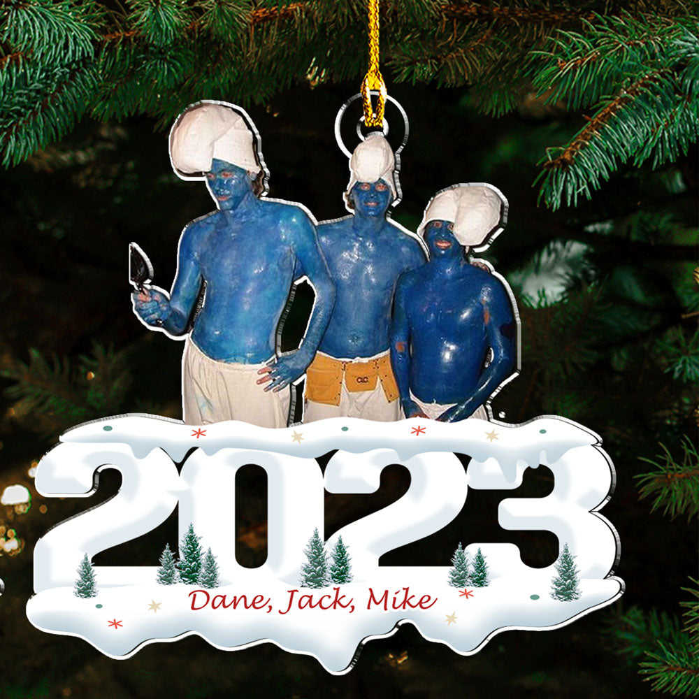 Photo Friends, Colleagues - Joy of Christmas 2023 - Personalized Acrylic Ornament