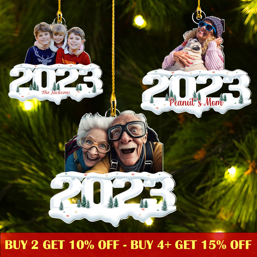 Photo Friends, Colleagues - Joy of Christmas 2023 - Personalized Acrylic Ornament