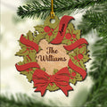Family Wreath - Personalized 2-layered Wood Ornament