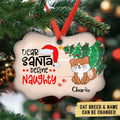 Custom Christmas Decor Home Birthday Gifts For Cat Mom, Cat Lovers • Define Naughty Cat - Personalized Aluminum Ornament