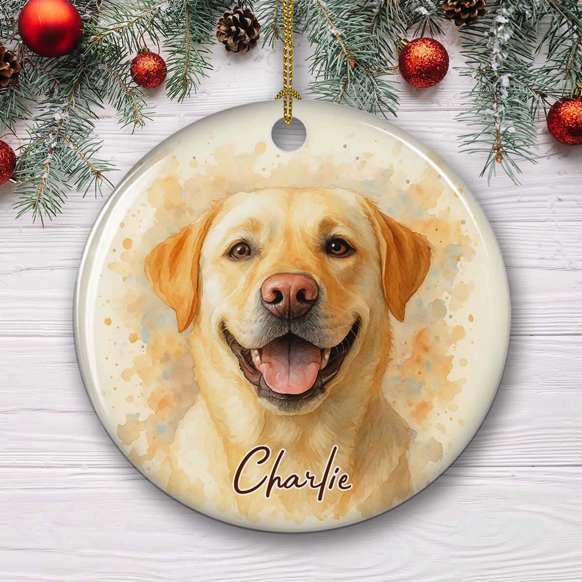 Custom Christmas Decor Home Birthday Gifts For Dog Mom, Dog Lovers • Purest Love - Personalized Ceramic Ornament