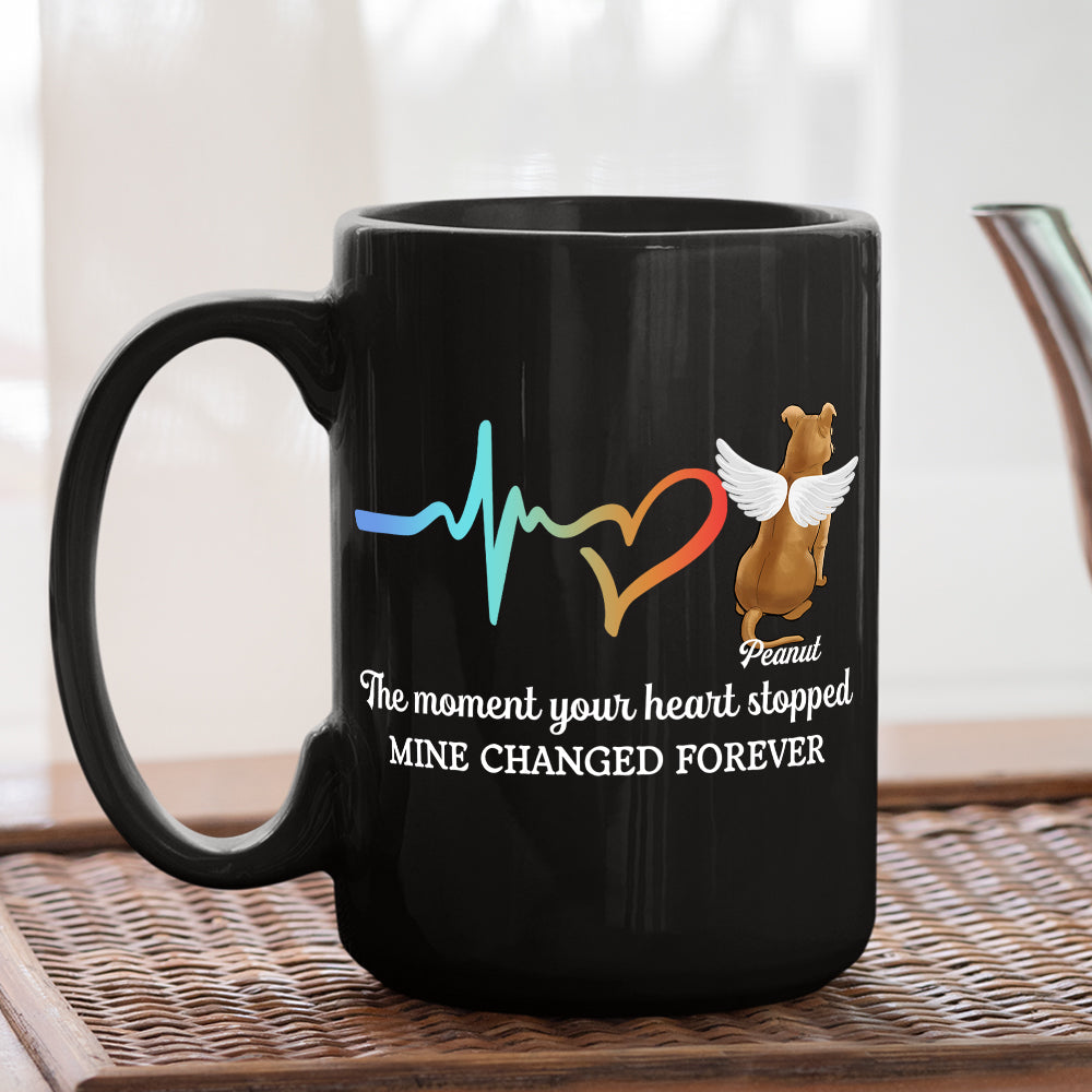 Custom Christmas Birthday Gifts For Dog Lovers • The Moment Your Heart Stopped - Personalized Coffee Mug