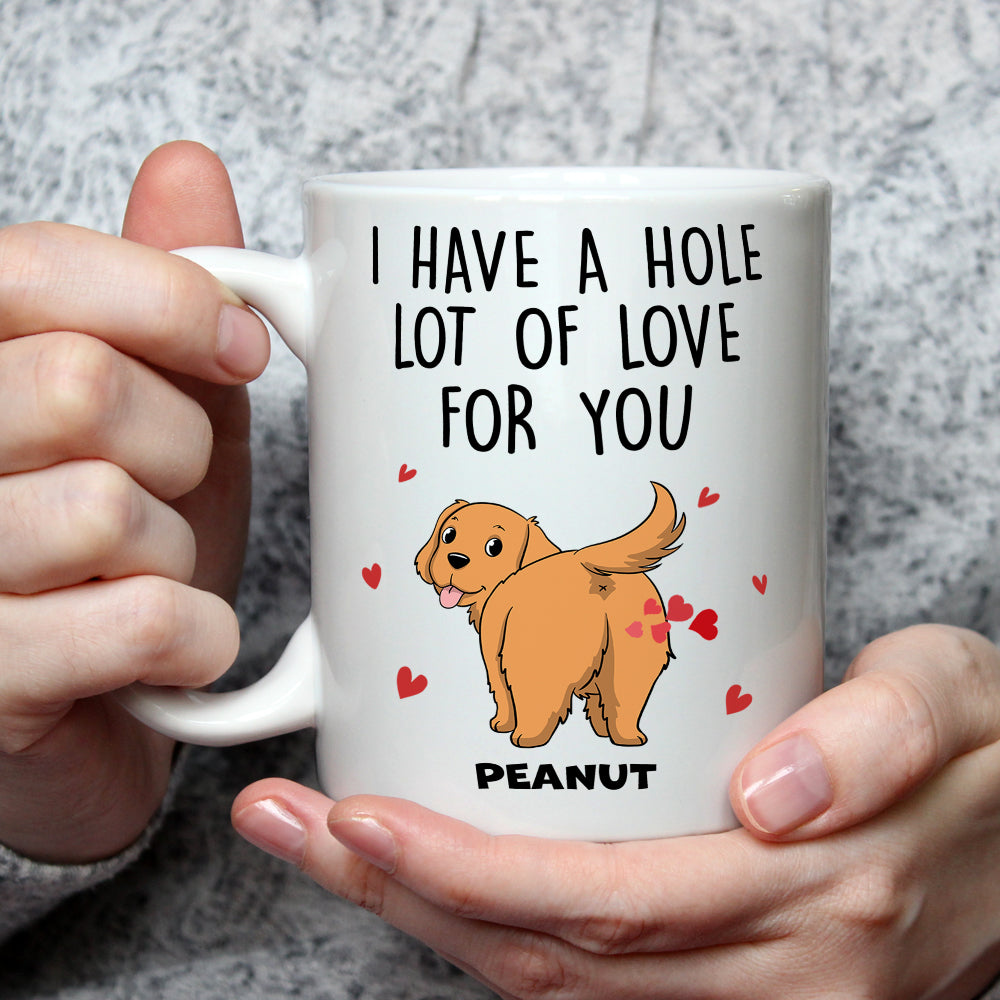 Custom Christmas Birthday Gifts For Dog Lovers • A W-Hole Lot - Personalized Coffee Mug