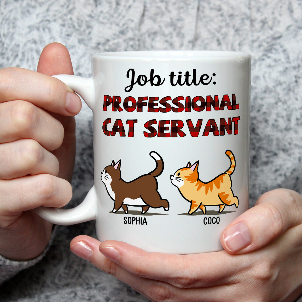 Custom Photo Mother's day Birthday Gifts For Cat Mom, Cat Lovers • Professional Cat Servant - Personalized Coffee Mug