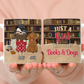 Custom Mother's day Birthday Gifts For Dog Mom, Dog Lovers • Girl & Books - Personalized Coffee Mug