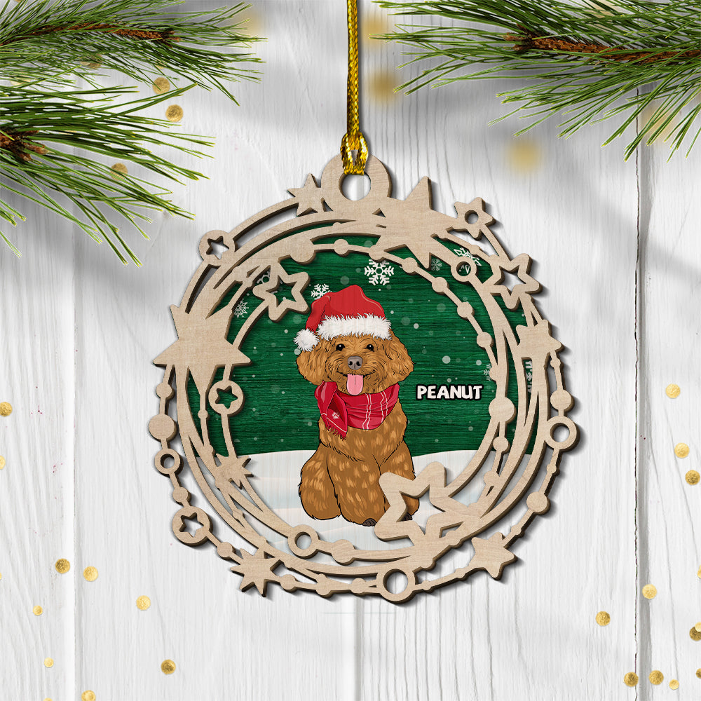 Starry Circle - Personalized 2-layered Wood Ornament