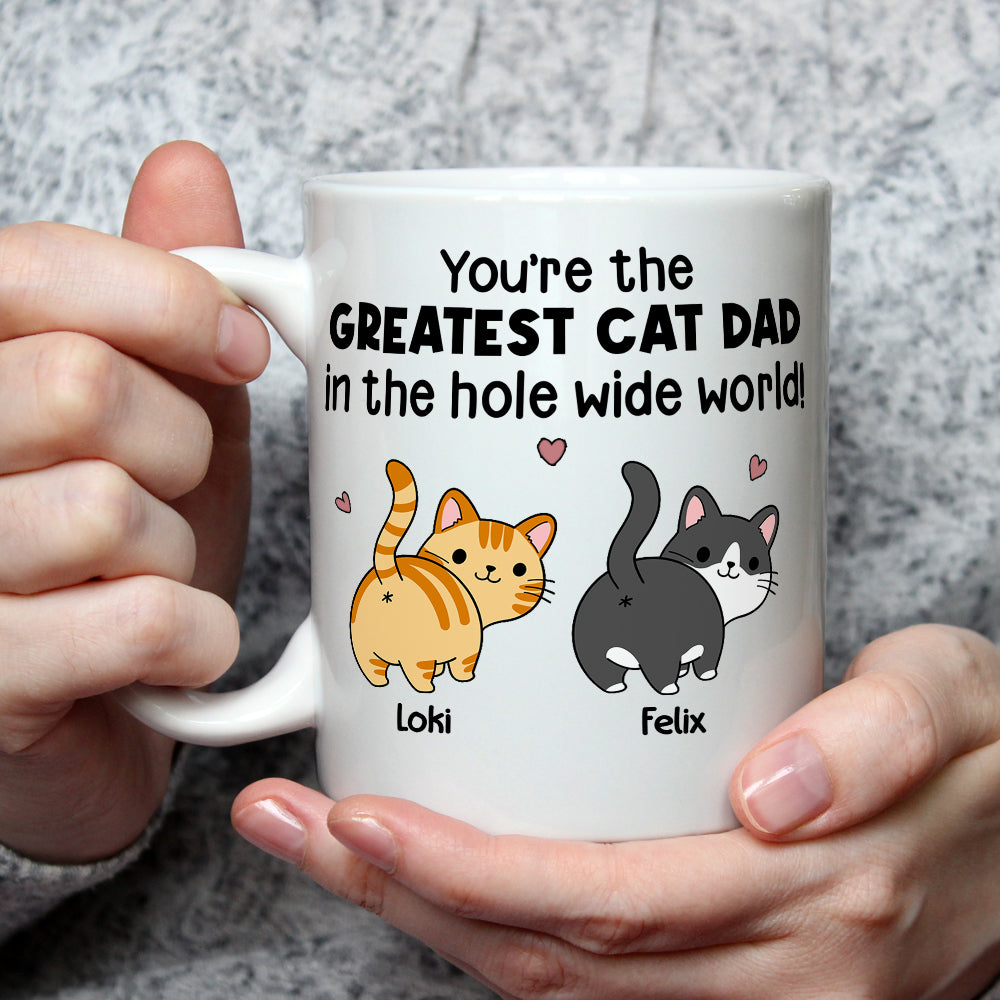 Custom Mother's day Birthday Gifts For Cat Mom, Cat Lovers • Greatest Cat Mom - Personalized Coffee Mug