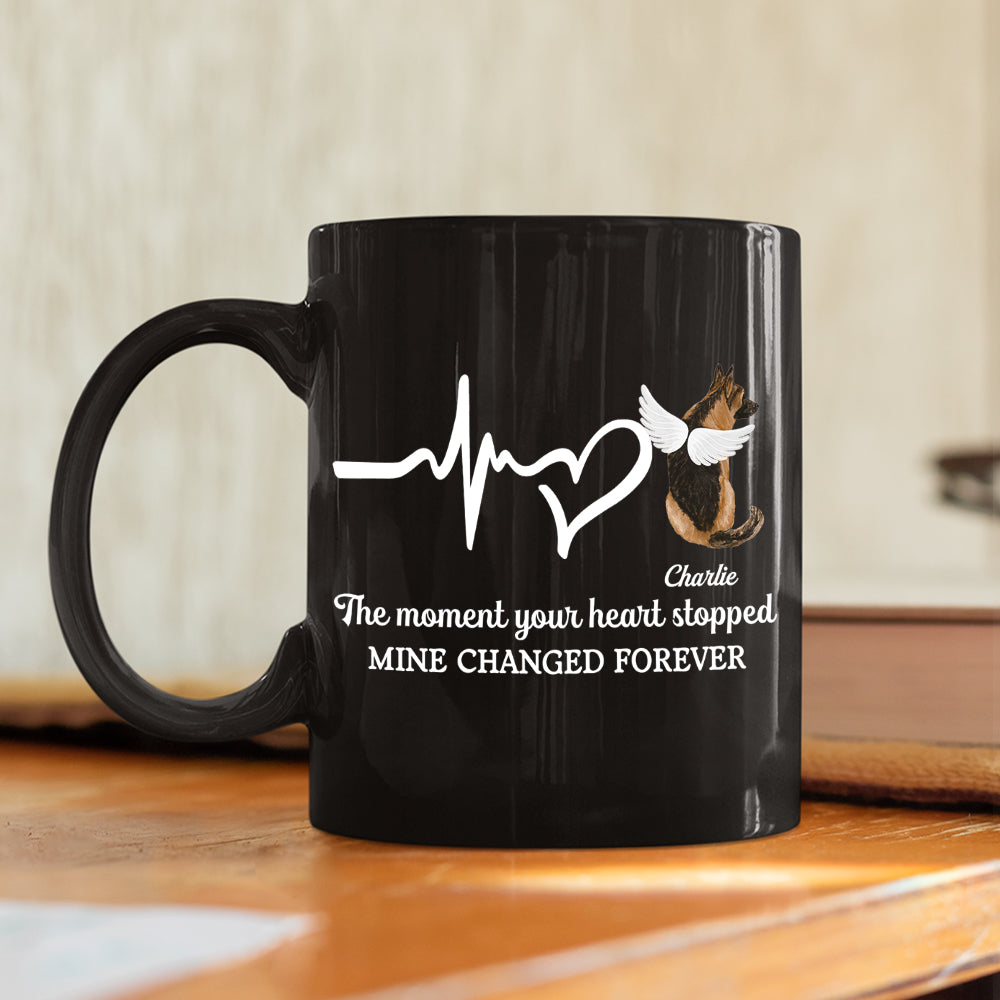 Custom Christmas Birthday Gifts For Dog Lovers • The Moment Your Heart Stopped - Personalized Coffee Mug