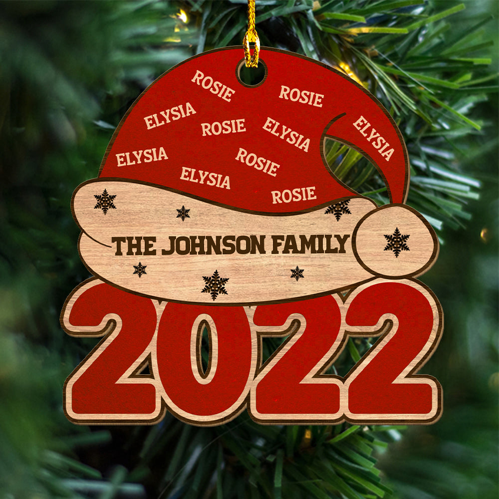 Family Together - Personalized 1-layered Wood Ornament