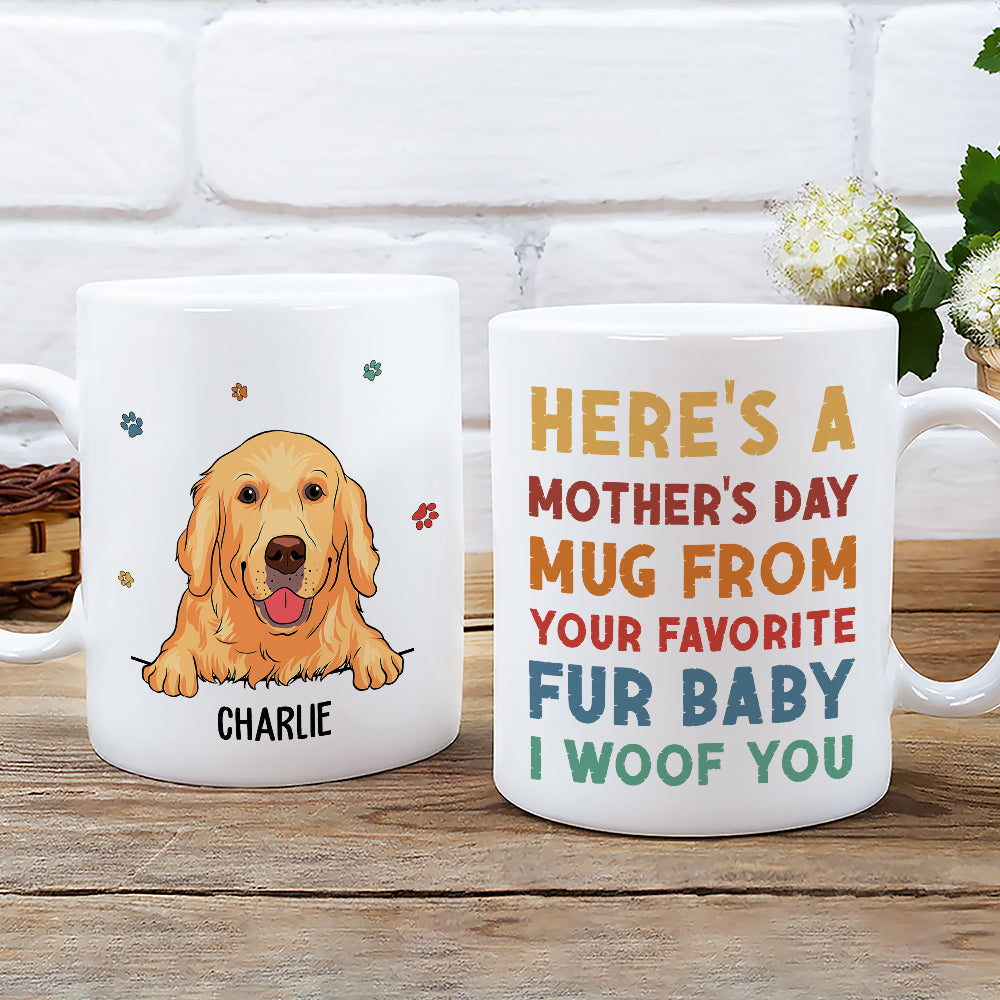 Custom Mother's day Birthday Gifts For Dog Mom, Dog Lovers • Mother‘s Day Mug - Personalized Coffee Mug