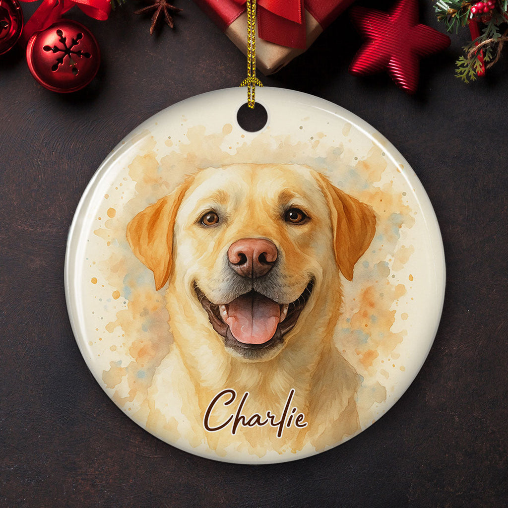 Custom Christmas Decor Home Birthday Gifts For Dog Mom, Dog Lovers • Purest Love - Personalized Ceramic Ornament