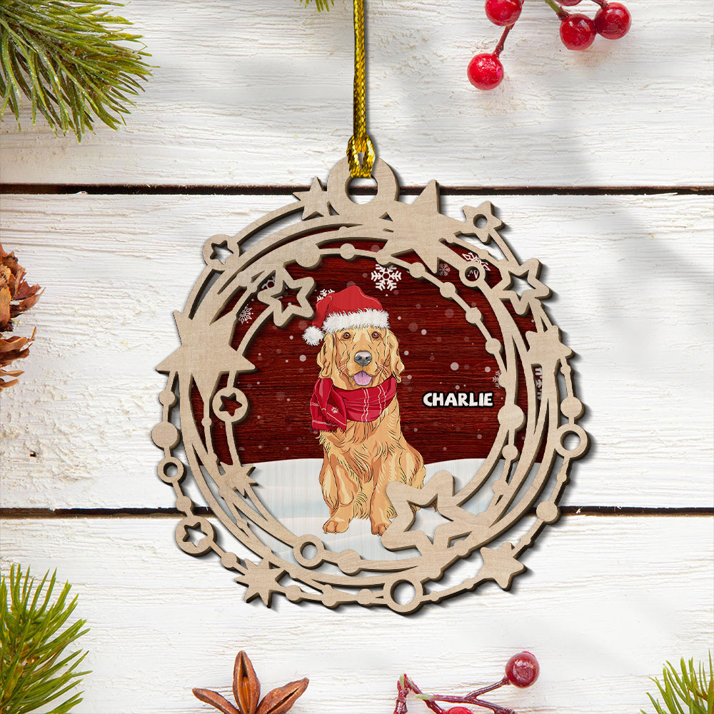 Starry Circle - Personalized 2-layered Wood Ornament