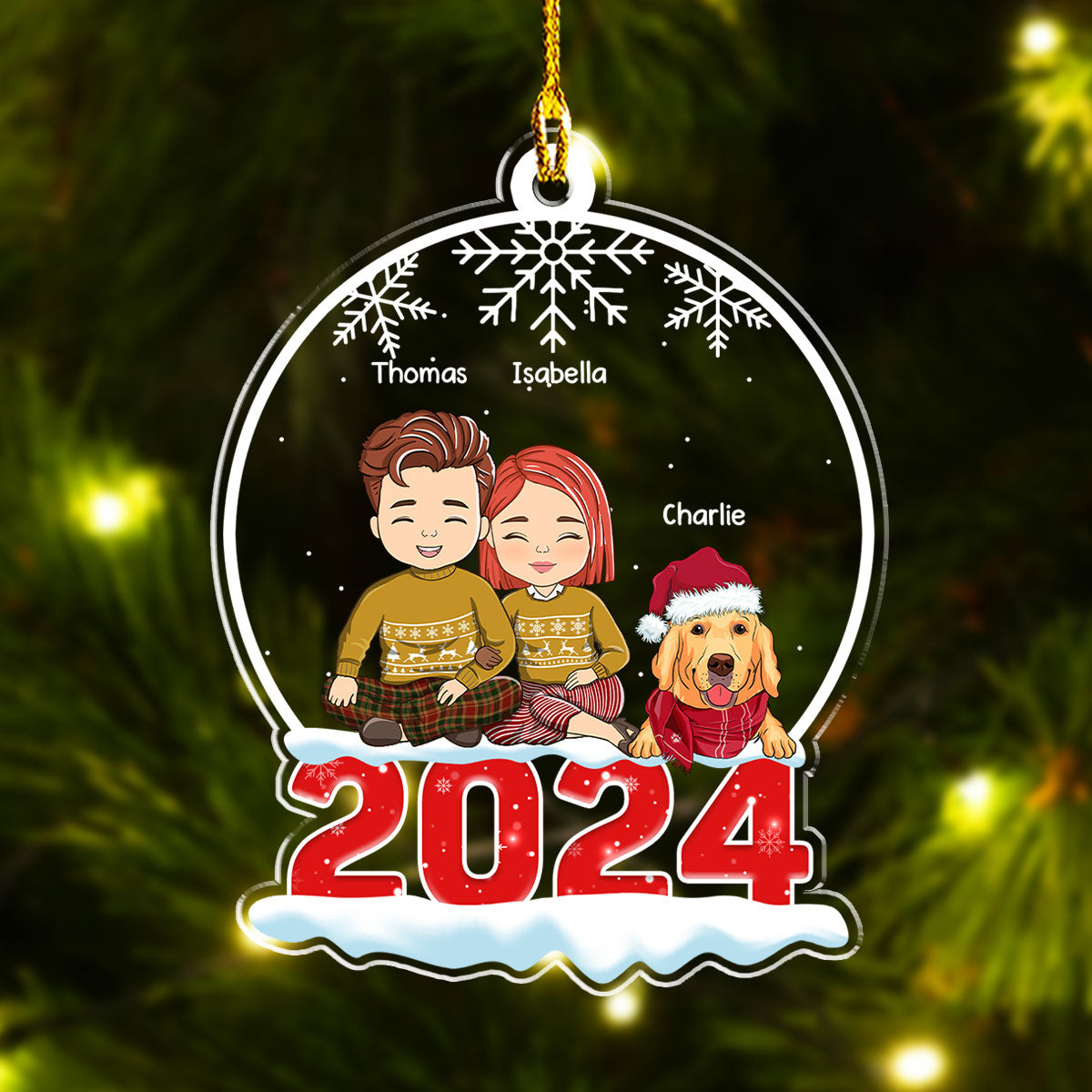 Snow Globe With Pet - Personalized Acrylic Ornament