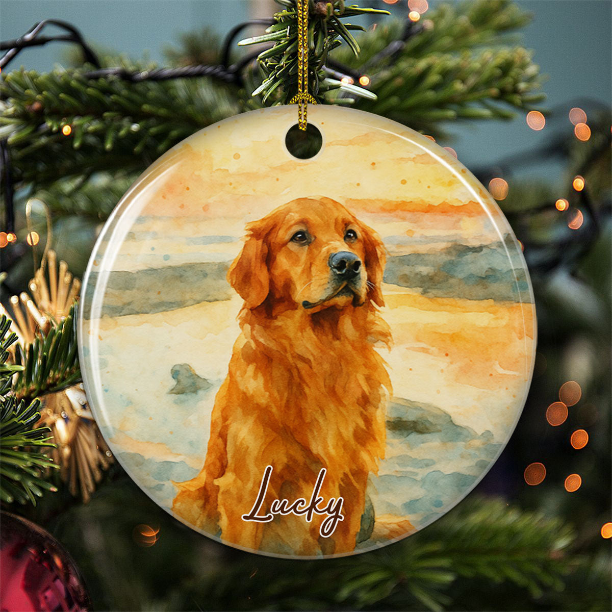Custom Christmas Decor Home Birthday Gifts For Dog Mom, Dog Lovers • Purest Love - Personalized Ceramic Ornament