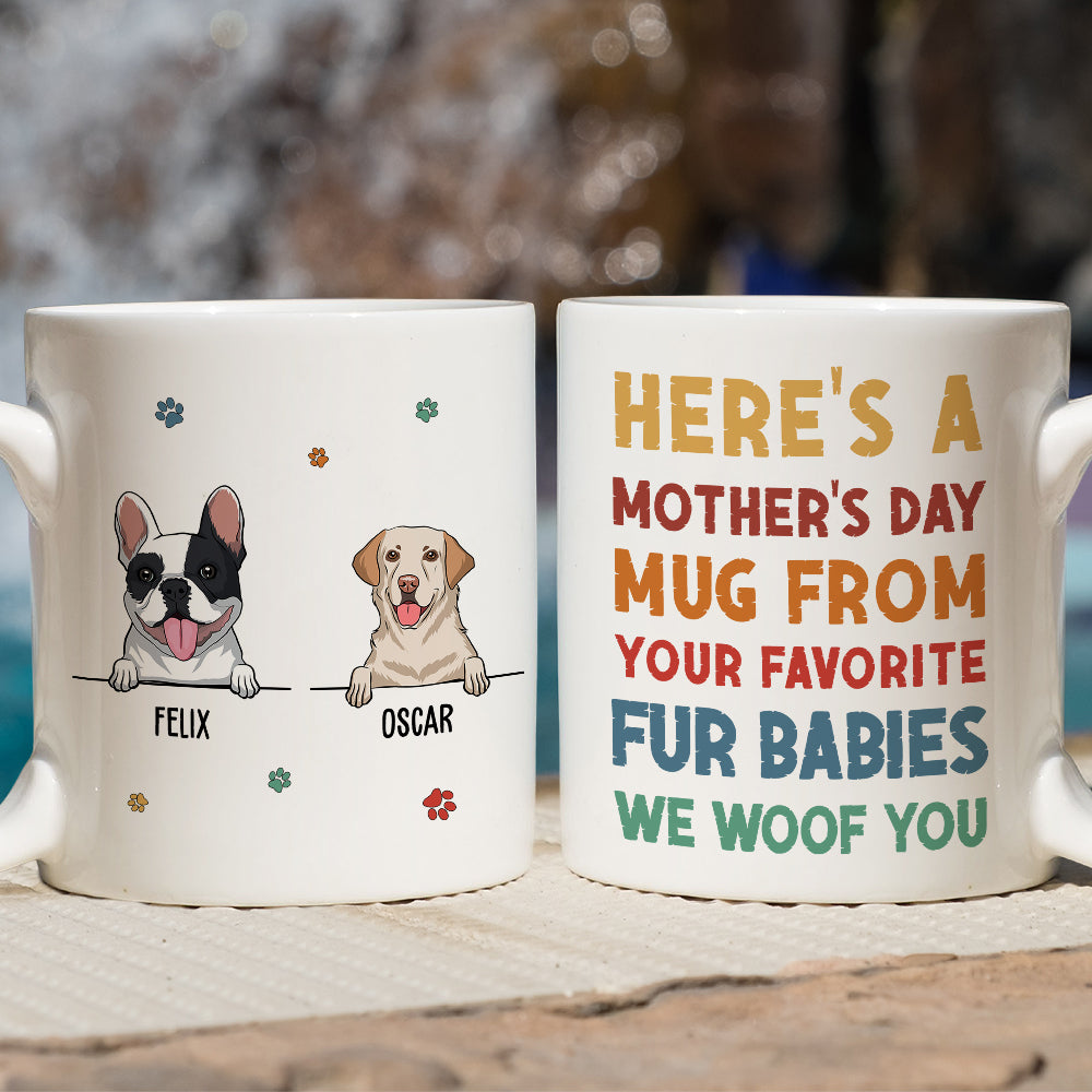 Custom Mother's day Birthday Gifts For Dog Mom, Dog Lovers • Mother‘s Day Mug - Personalized Coffee Mug