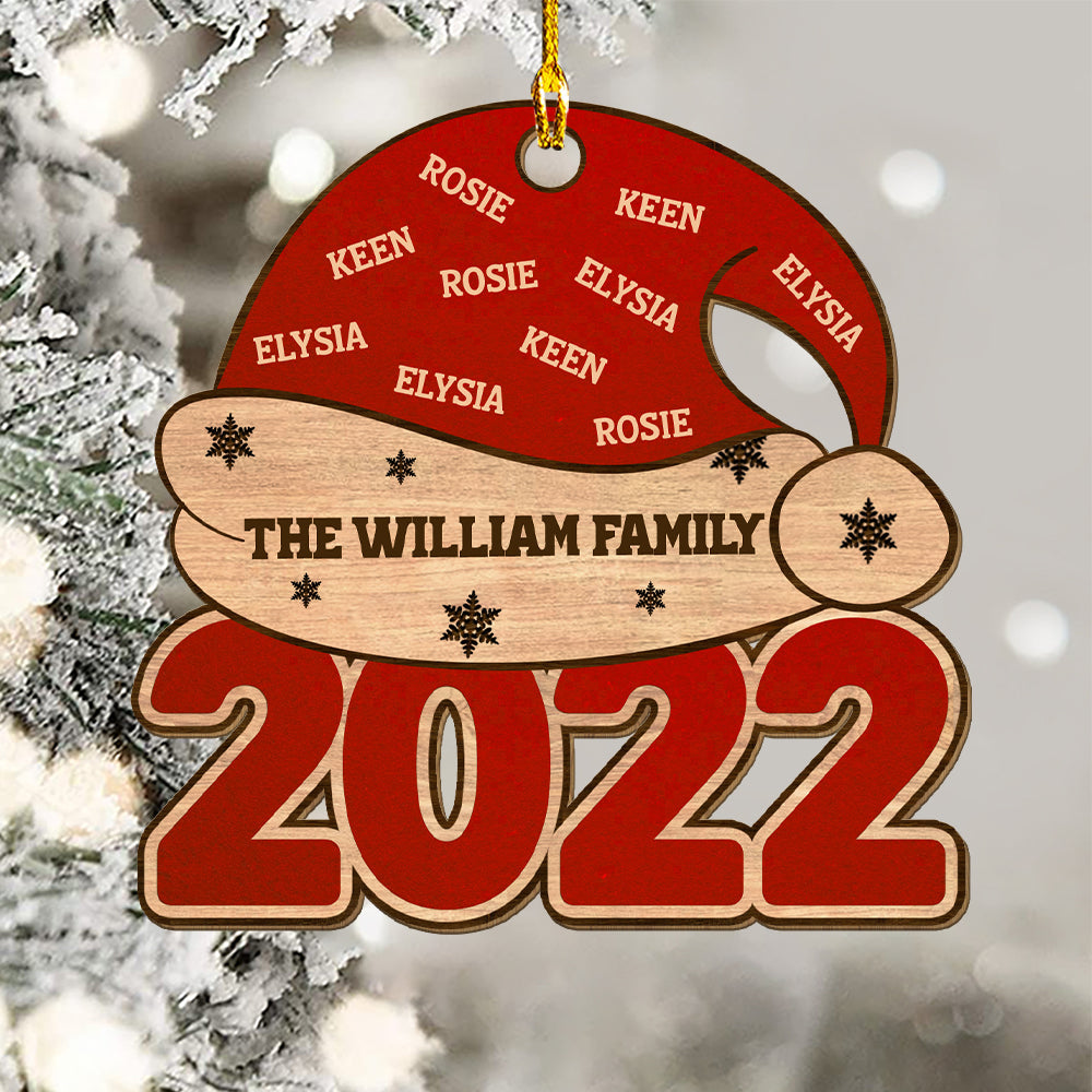 Family Together - Personalized 1-layered Wood Ornament