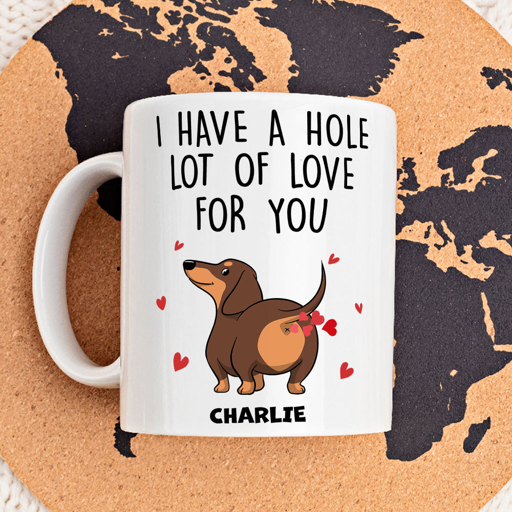 Custom Christmas Birthday Gifts For Dog Lovers • A W-Hole Lot - Personalized Coffee Mug