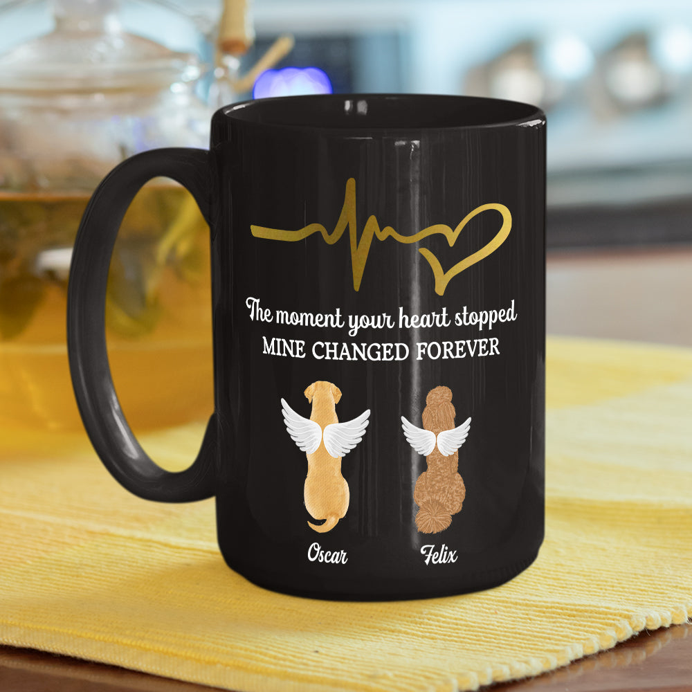 Custom Christmas Birthday Gifts For Dog Lovers • The Moment Your Heart Stopped - Personalized Coffee Mug