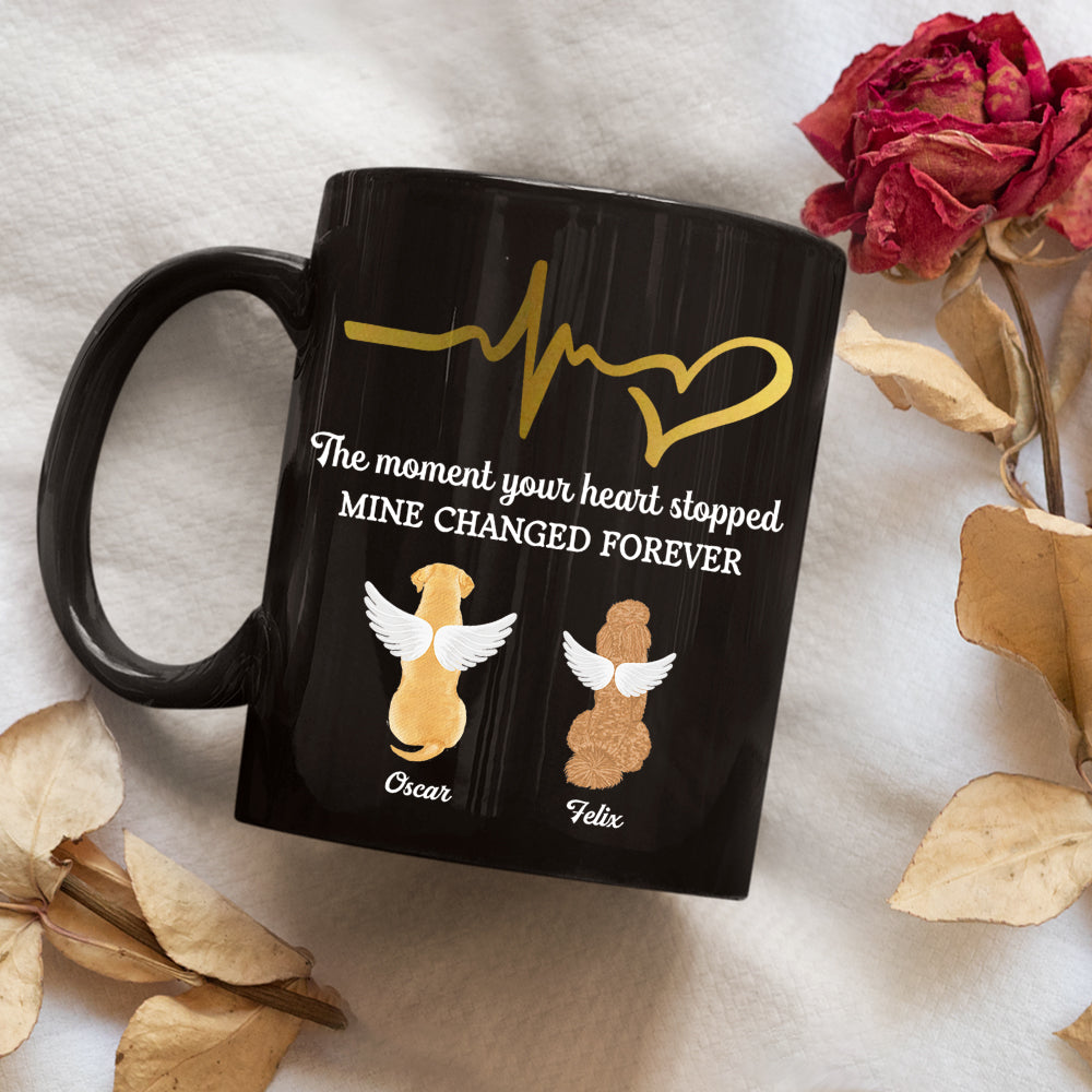 Custom Christmas Birthday Gifts For Dog Lovers • The Moment Your Heart Stopped - Personalized Coffee Mug