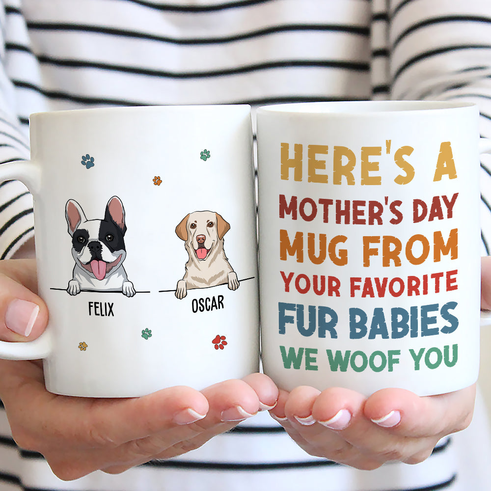 Custom Mother's day Birthday Gifts For Dog Mom, Dog Lovers • Mother‘s Day Mug - Personalized Coffee Mug
