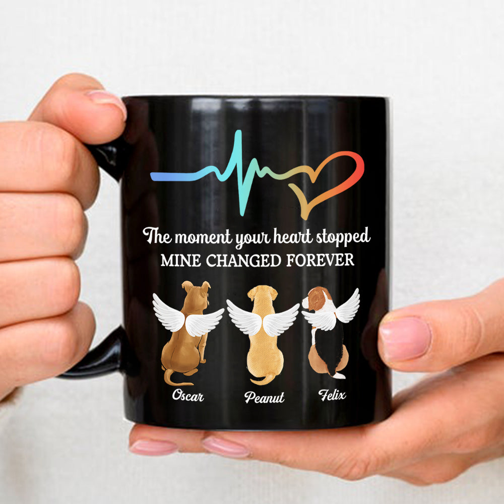 Custom Christmas Birthday Gifts For Dog Lovers • The Moment Your Heart Stopped - Personalized Coffee Mug