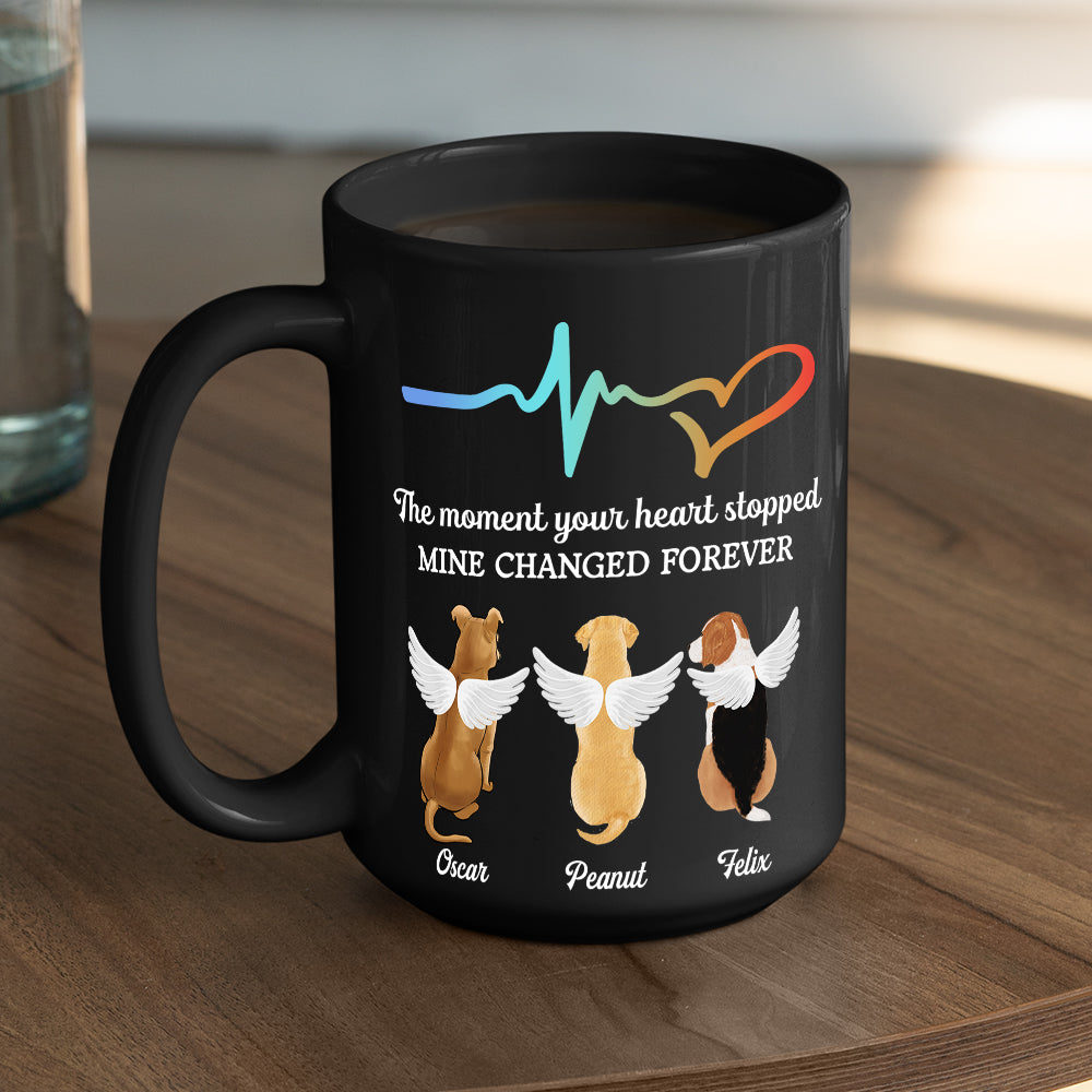 Custom Christmas Birthday Gifts For Dog Lovers • The Moment Your Heart Stopped - Personalized Coffee Mug