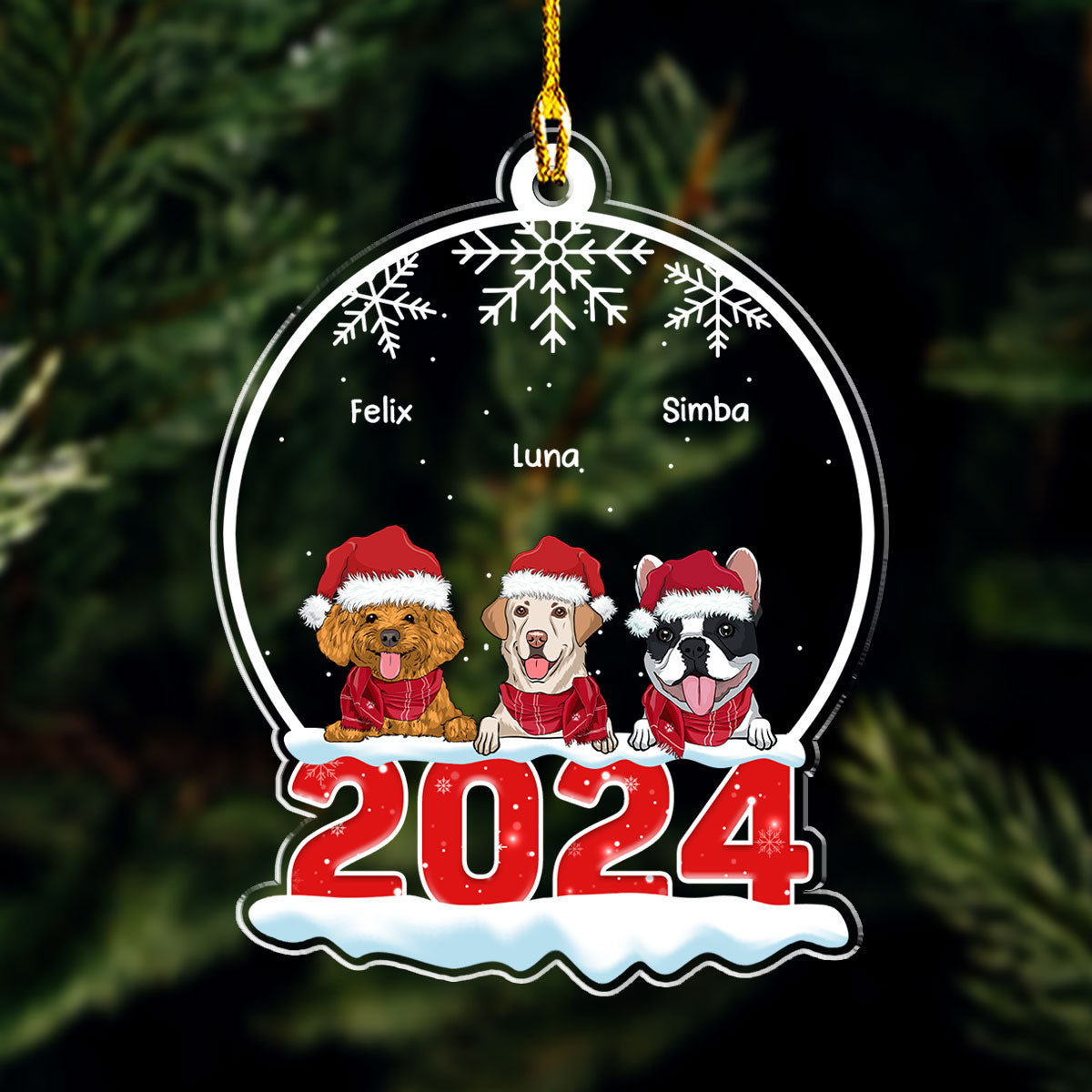 Pet Snow Globe - Personalized Acrylic Ornament