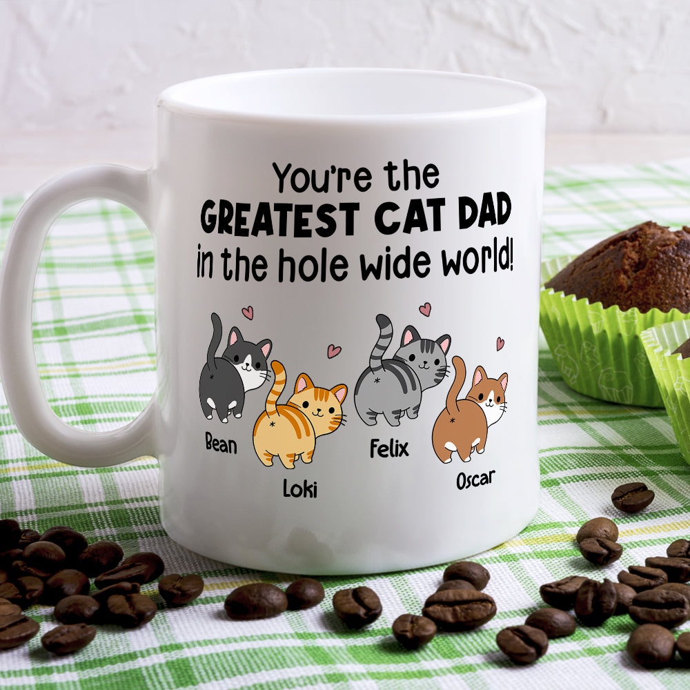 Custom Mother's day Birthday Gifts For Cat Mom, Cat Lovers • Greatest Cat Mom - Personalized Coffee Mug