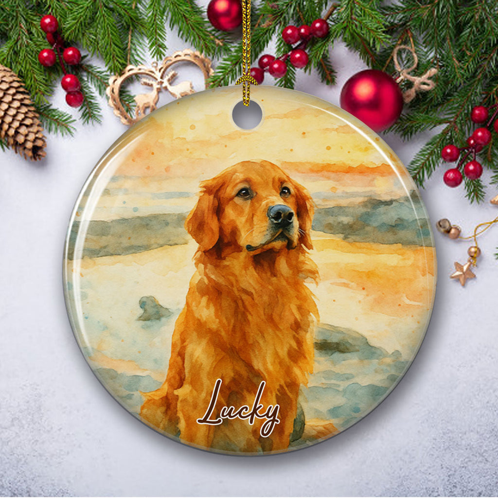 Custom Christmas Decor Home Birthday Gifts For Dog Mom, Dog Lovers • Purest Love - Personalized Ceramic Ornament