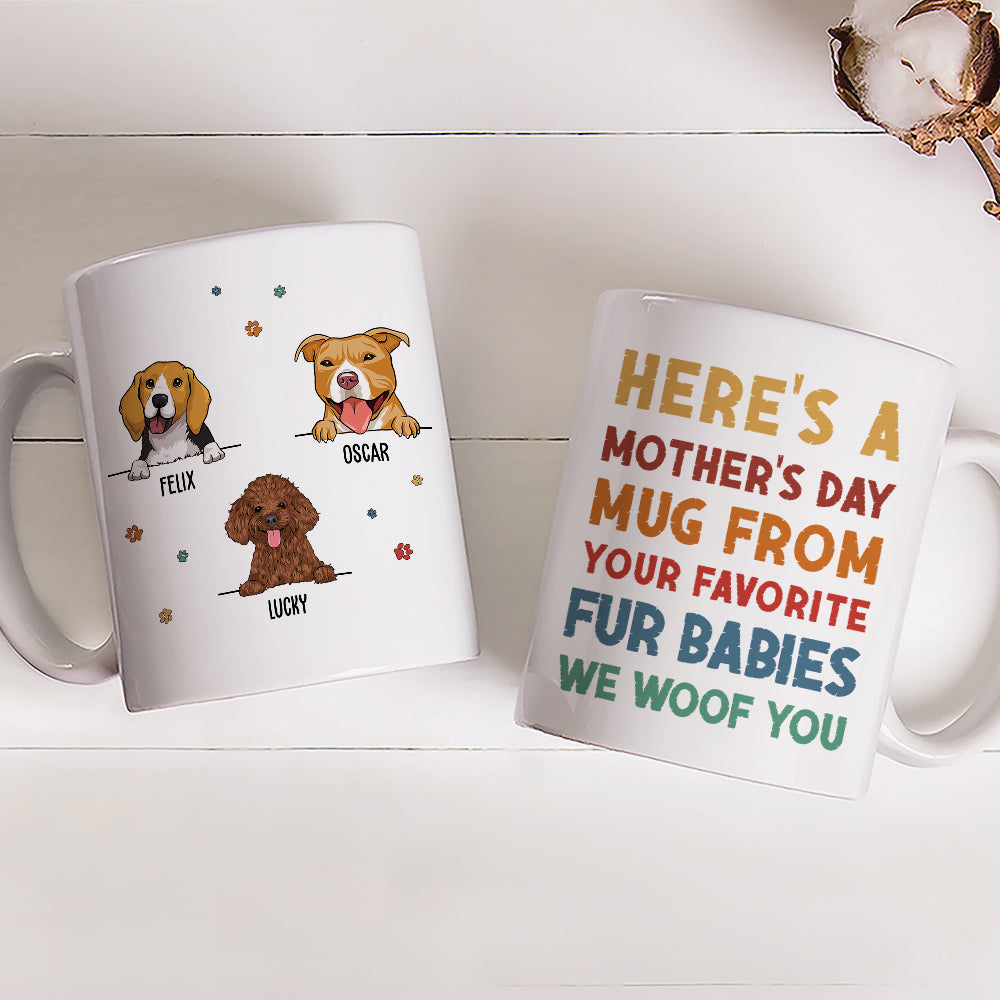 Custom Mother's day Birthday Gifts For Dog Mom, Dog Lovers • Mother‘s Day Mug - Personalized Coffee Mug