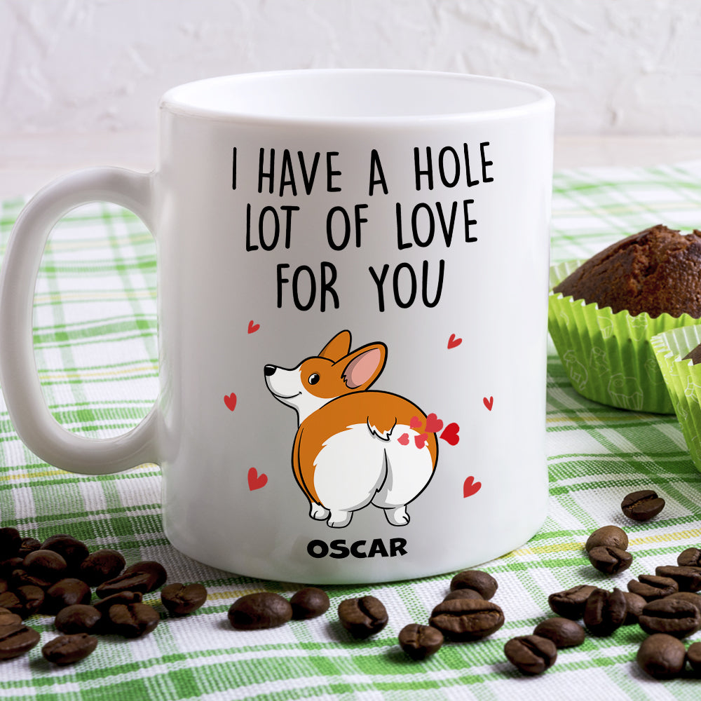 Custom Christmas Birthday Gifts For Dog Lovers • A W-Hole Lot - Personalized Coffee Mug